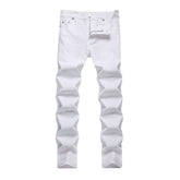 Weiße Stretchjeans für Herren